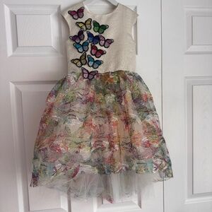 Girls Size 5 Butterfly Party Dress by halabaloo